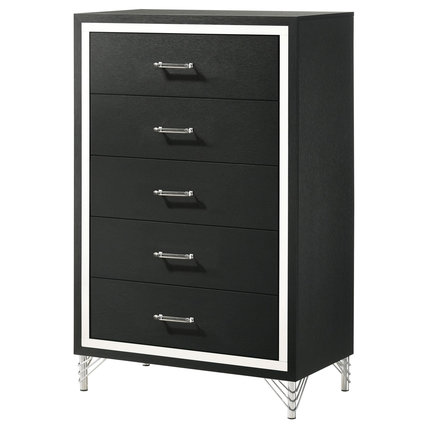 Top view of Lucia black bedroom chest