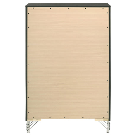 Back view of Lucia 5-drawer chest