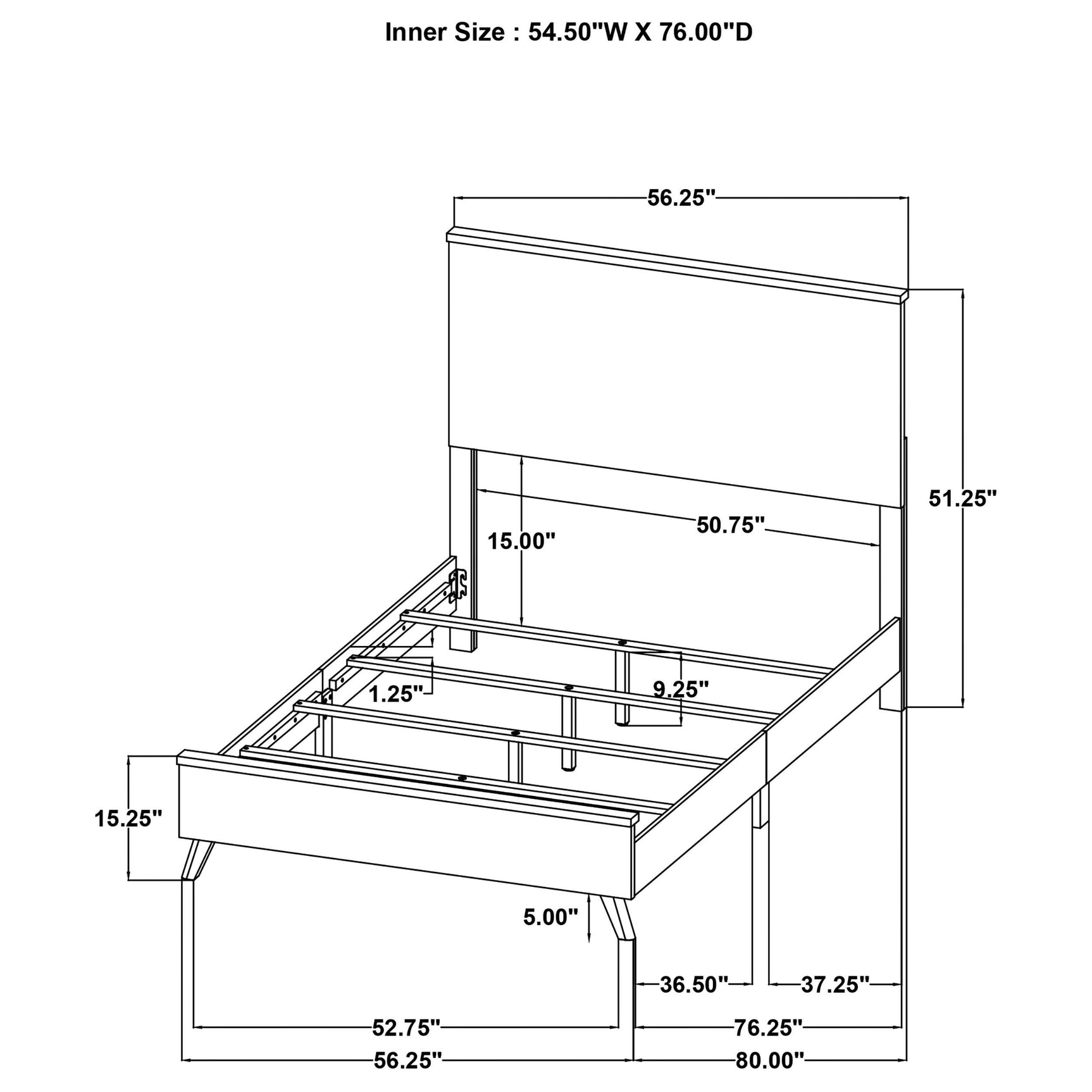 Kaywood bed support leg with leveler