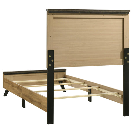 Kaywood bed corner showing wood grain finish