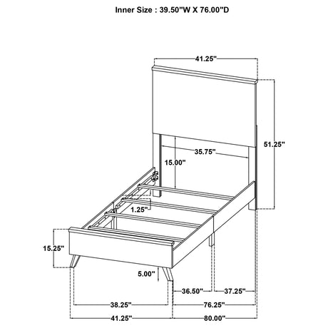 Kaywood bed footboard view