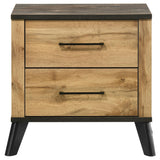 Nightstand side view showing wood grain texture