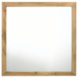 Close-up of natural pine finish on Kaywood Dresser Mirror frame