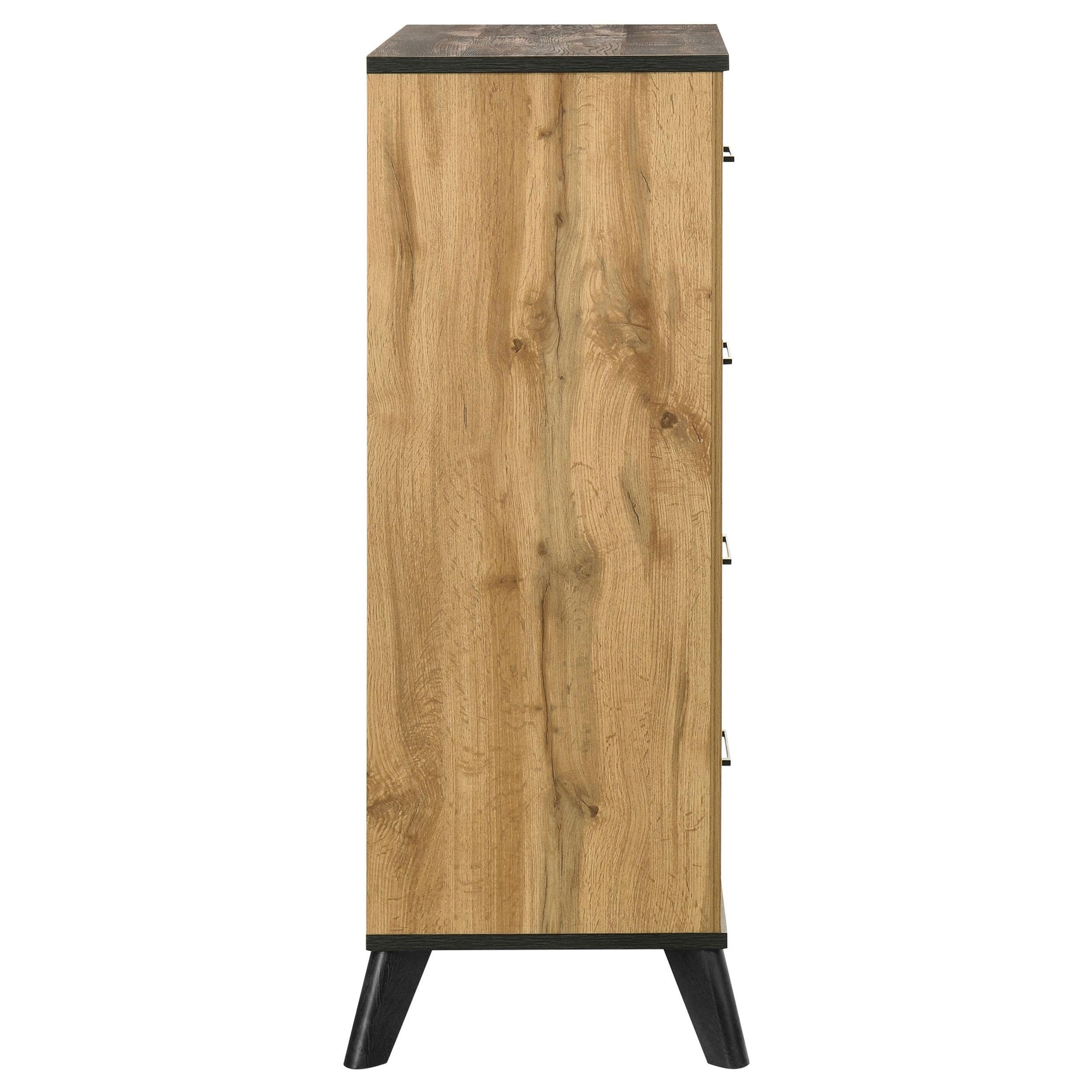 Drawer front detail with weathered brown accents
