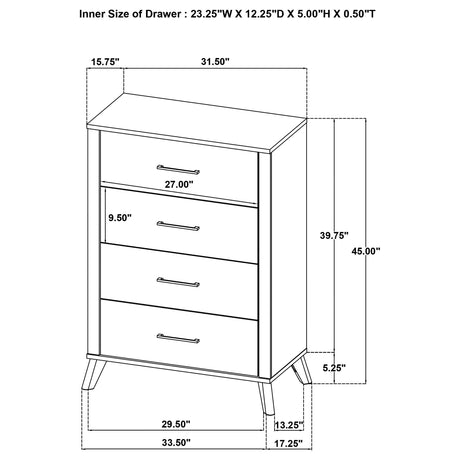 Metal drawer glide mechanism detail