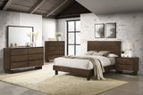 Top down view of queen bed platform frame