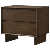 Drawer hardware finger-tip pulls close up
