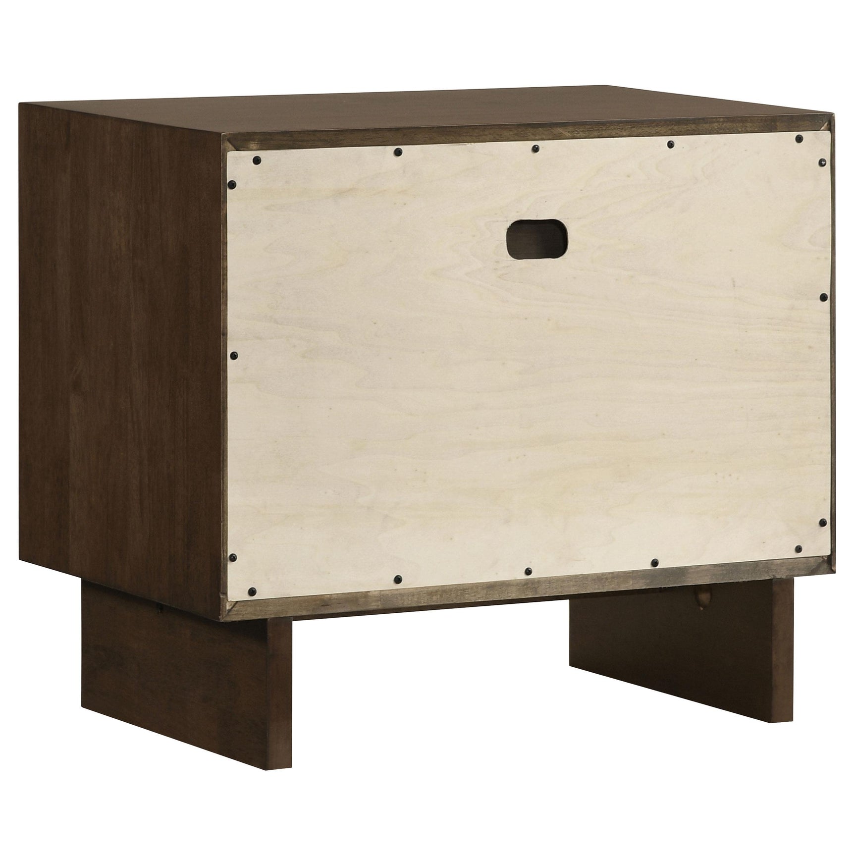 Open drawer showing dovetail joinery