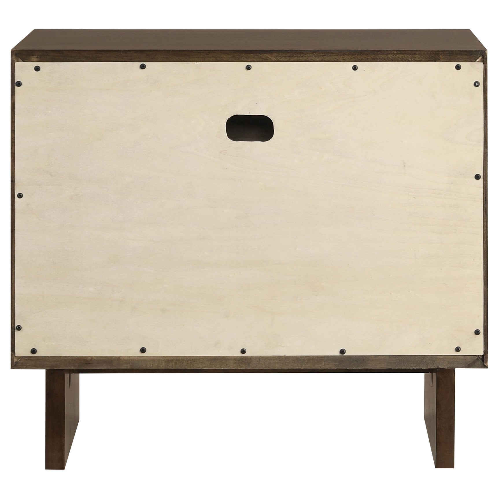 Nightstand drawer glide mechanism detail