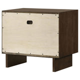 Overall dimensions label on Glenwood nightstand