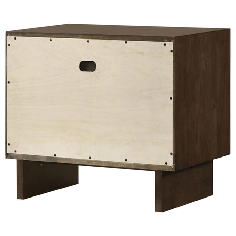 Overall dimensions label on Glenwood nightstand