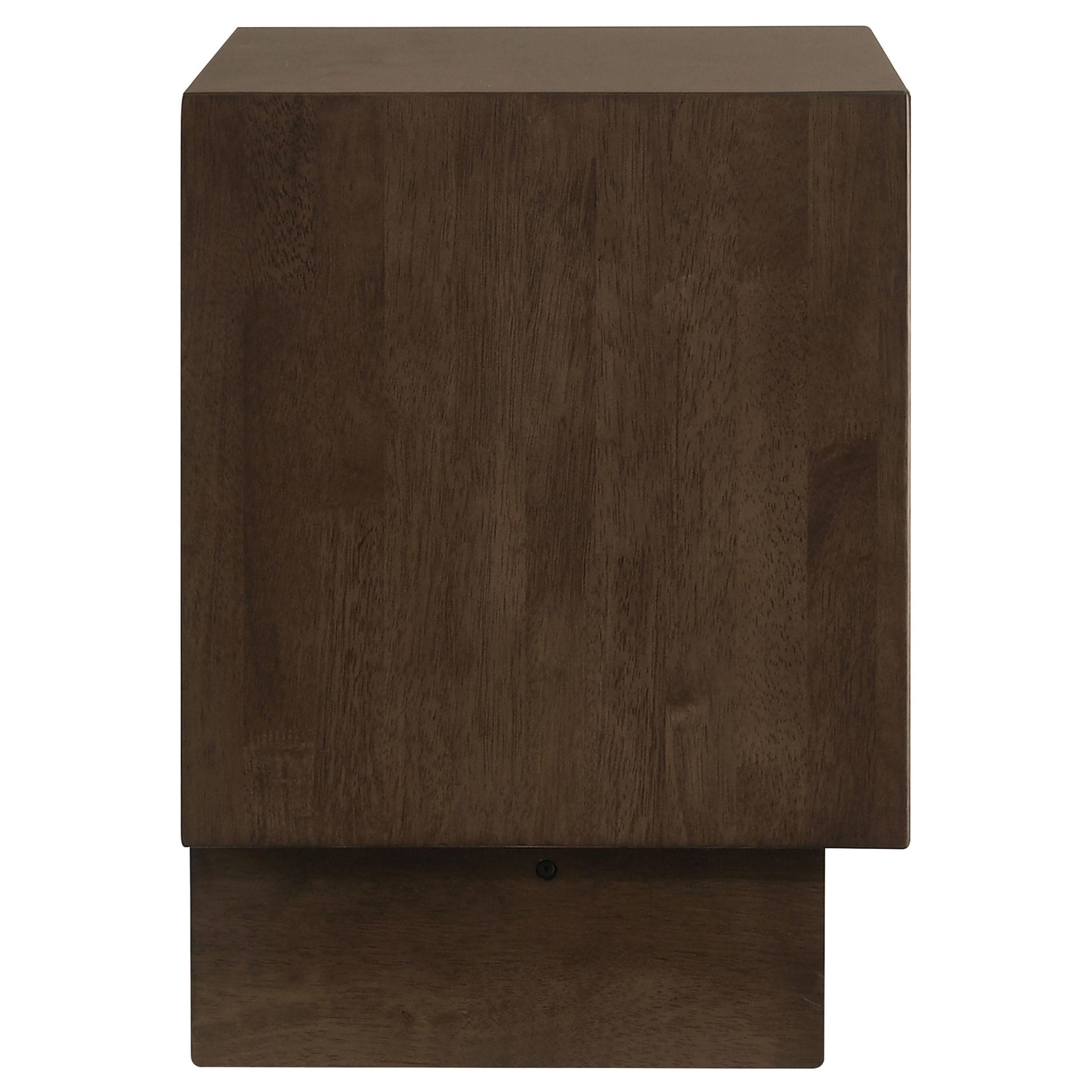 Back view of nightstand showing construction