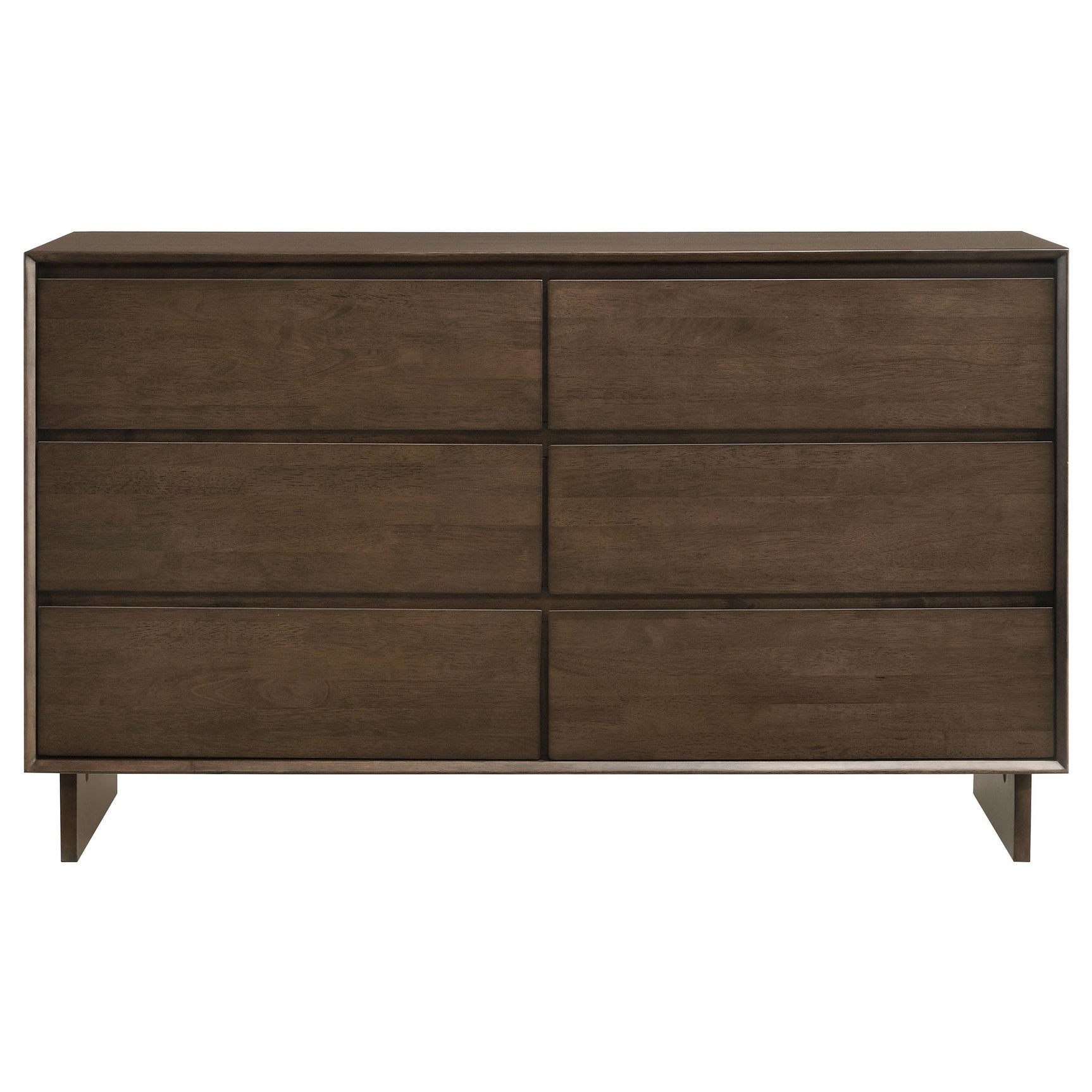 Detail of Glenwood dresser felt-lined top drawer