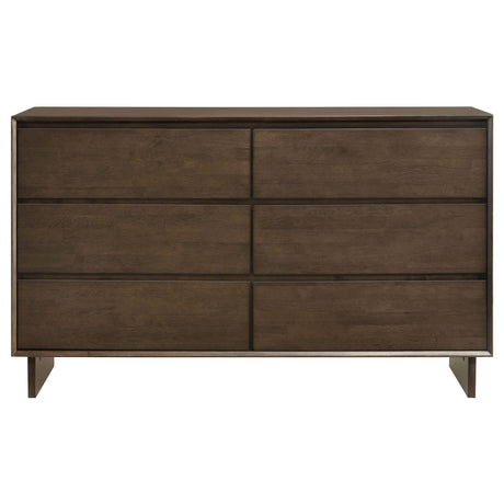 Detail of Glenwood dresser felt-lined top drawer