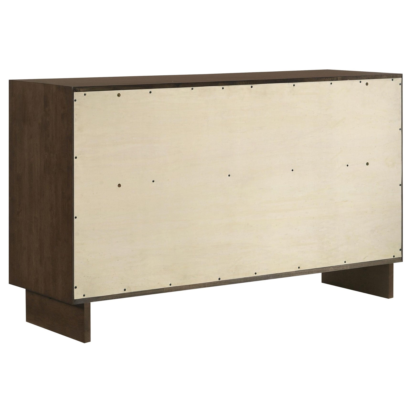 Finger-tip pull hardware on Glenwood dresser