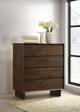 Close-up of finger-tip pull hardware on Glenwood chest