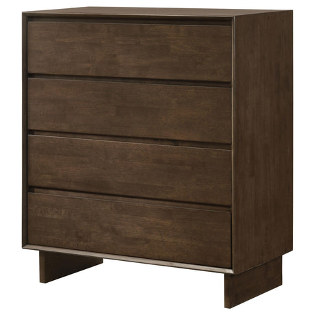 Side view of Glenwood 4-drawer chest