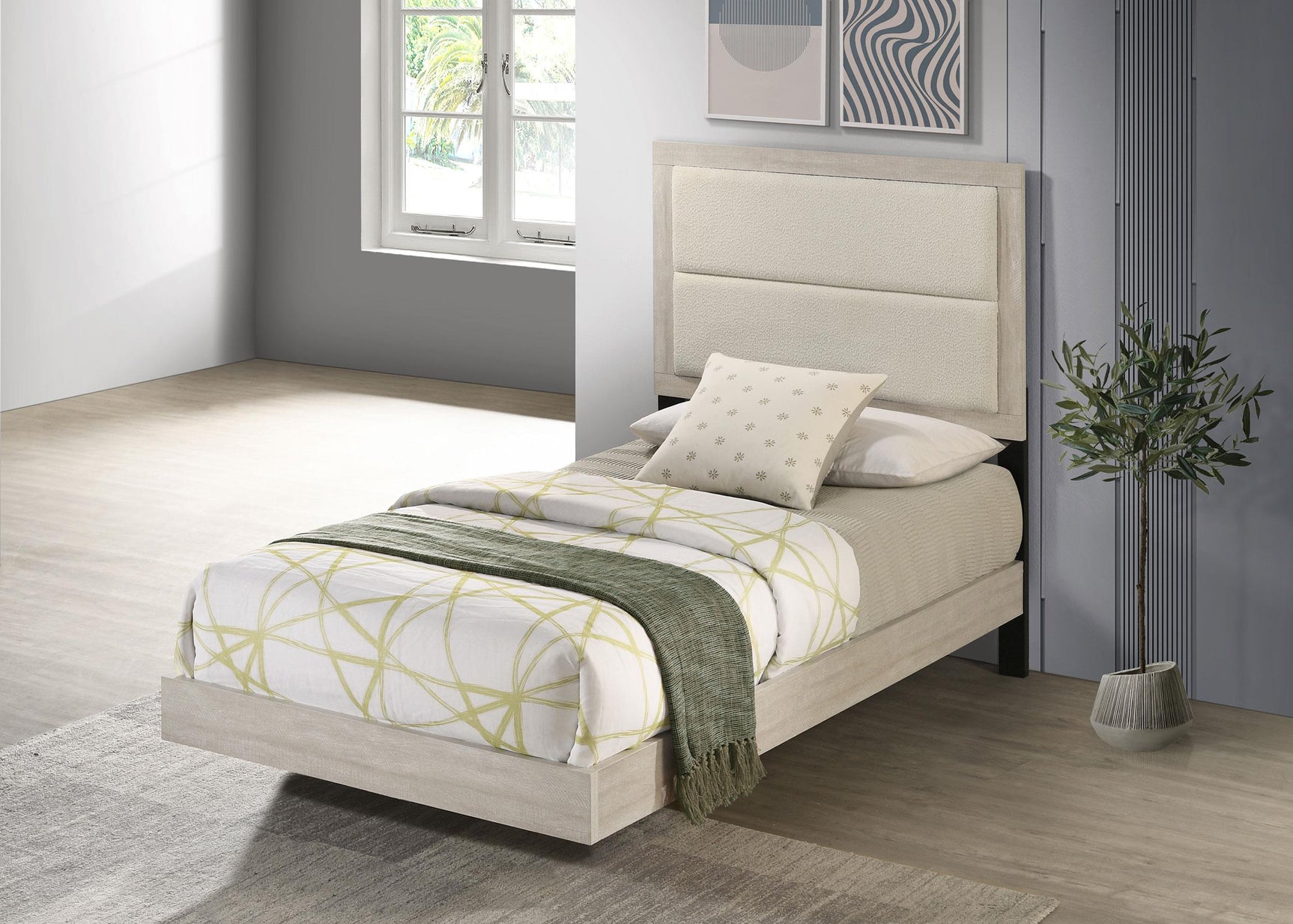 Trenton Twin Bed headboard close-up