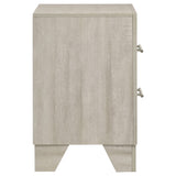 Rustic cream finish texture on nightstand