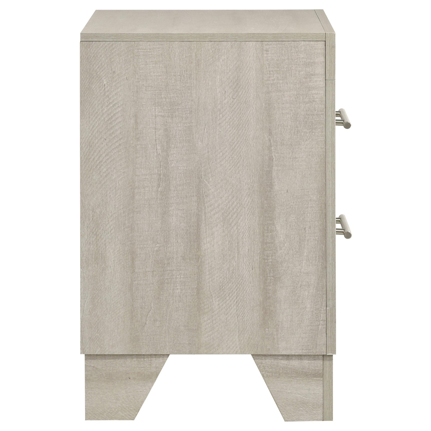 Rustic cream finish texture on nightstand