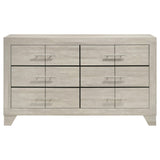 Close-up of polished nickel drawer handles