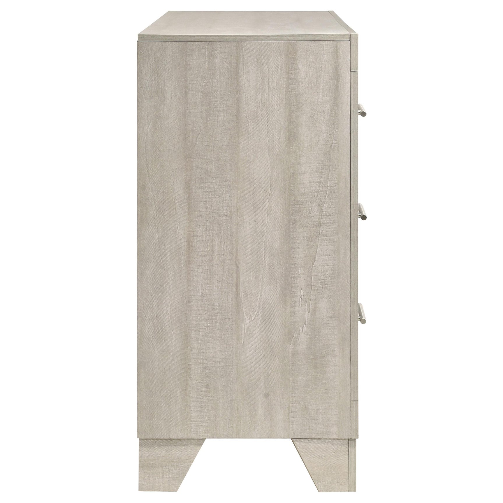 Drawer handle close-up with rustic background