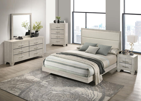 Trenton dresser mirror reflective surface and frame edge