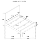 Gracemont Eastern King Panel Bed front view in grey and white