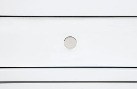Gracemont white 3-drawer bedroom nightstand front view