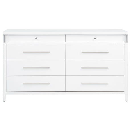 Gracemont dresser drawer pulled out showing felt lining