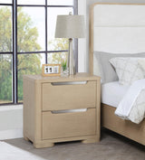 Ladera nightstand side angle highlighting rounded corner