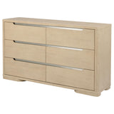 Top view of dresser surface and rounded corners
