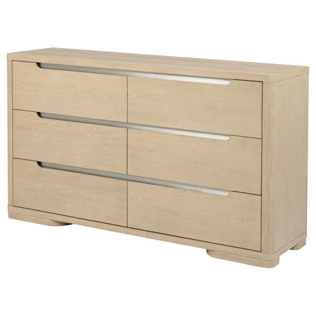 Top view of dresser surface and rounded corners