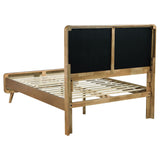 Bed frame elevated view showing slats