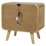 Nightstand showing rounded edges and sleek silhouette