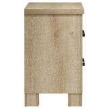 Back view of nightstand showing construction