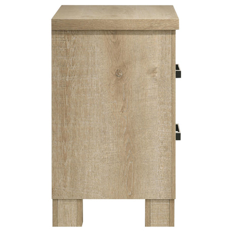 Back view of nightstand showing construction