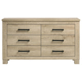 Oakglen dresser side view showing wood grain