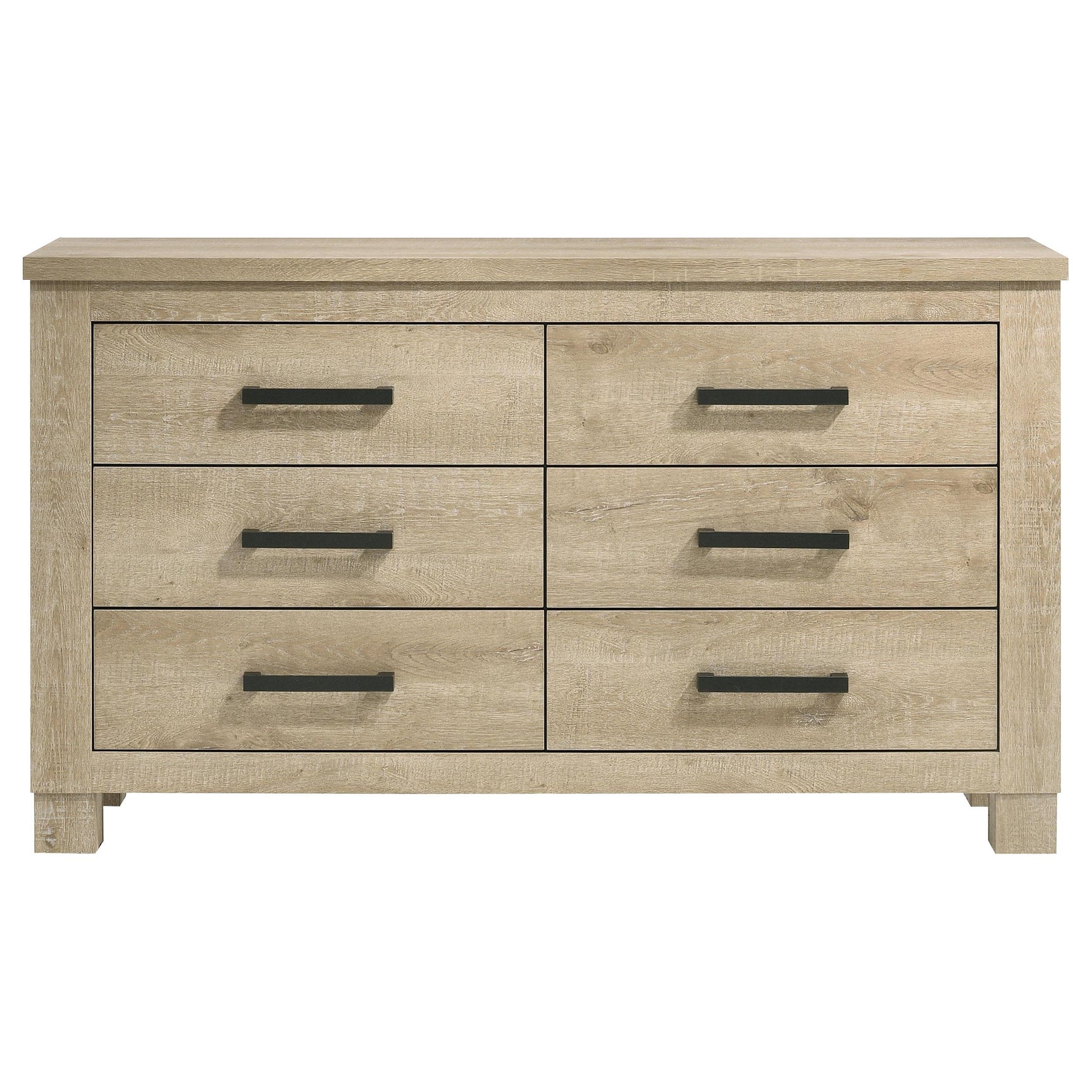 Oakglen dresser side view showing wood grain