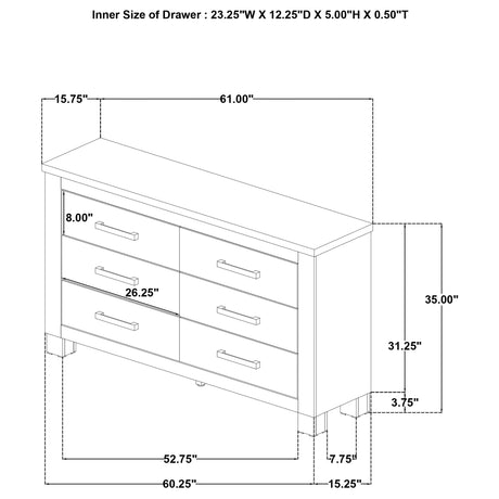 Oakglen dresser leg with plastic glide