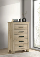Oakglen chest drawer detail showing bronze handle