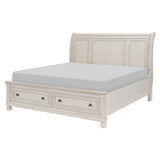 Bethel King Platform Bed angled view showing headboard and footboard