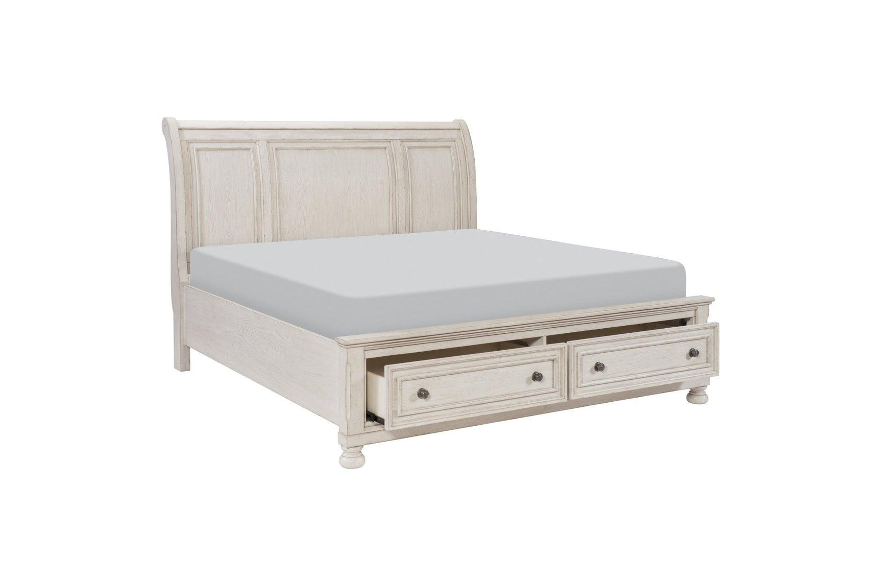 Open storage drawer in Bethel Sleigh Bed