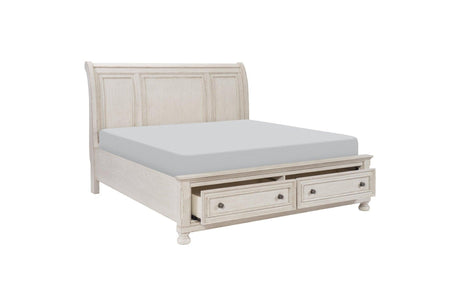 Open storage drawer in Bethel Sleigh Bed