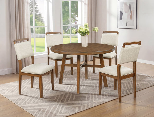 Blanche Brown Round Dining Room Set from Decor Furniture