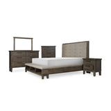 Nightstand with drawer and gray finish from bedroom set