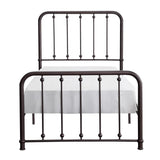 Larkspur Dark Bronze Metal Twin Platform Bed front view
