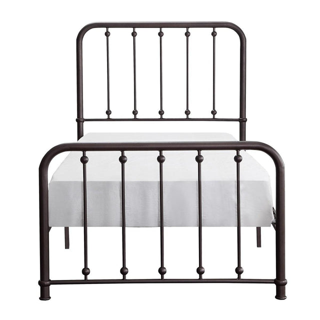 Larkspur Dark Bronze Metal Twin Platform Bed front view