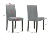 Detail view of Melshire dining chair upholstery and frame