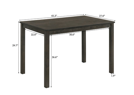 Close-up detail of Melshire rectangular dining table surface
